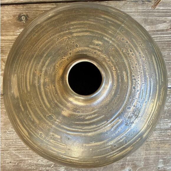 Vintage Metallic Bronze Pottery Vase - Picture 3 of 4